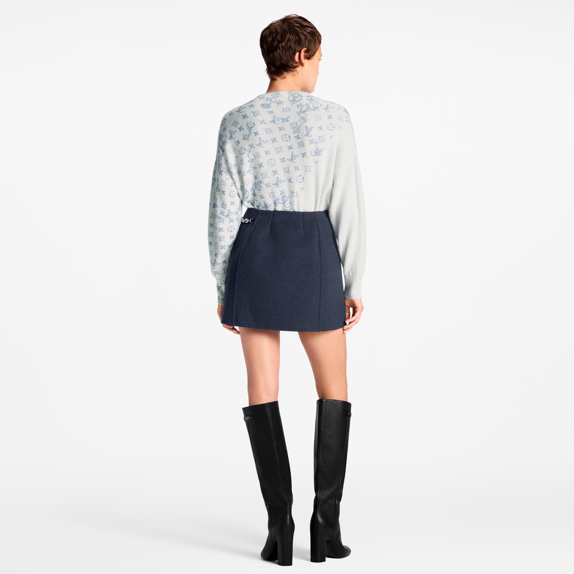 Chain Fastening Mini Wrap Skirt - Luxury Ready to Wear - 1AJFMZ